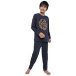 Li'l Tomatoes Lil Tomatoes Boys Cotton Night Suits Regular Pajama Top (GBNS-W23-1240_Charcoal 13-14 Years)