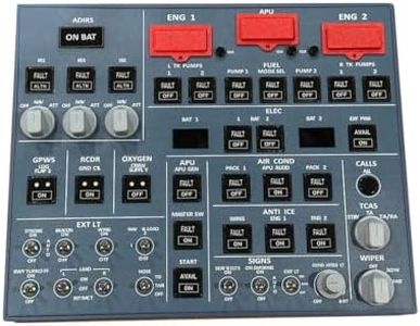 Goekhyrani Flight Simulator Control Panel, A107 A32X MAX Light OVH OVERHEAD Panel for MSFS 2020/2024 (Backlit Edition) - Compatible with FENIX, FBW ini - Windows Flight Sim Home Cockpit