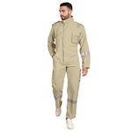 uniformer cotton Treated Fire Retardant coverall boiler suit for with reflective tape, Size- XL Khaki