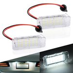 URAQT LED Number Plate Light, 2 Pcs Error Free License Plate Lamp Taillight, 12V 6500K License Number Plate Light LED Rear Number Plate Light Lamps for Ford Focus Fiesta Mondeo Kuga S-Max C-Max