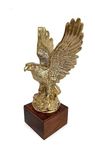 Artico Handicrafts Metal Flying Eagle For Home Decor, Decorative Sculpture,24X10X10 - Gold