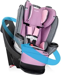Evenflo Gold Revolve360 Extend All-in-One Rotational Car Seat with SensorSafe (Opal Pink)
