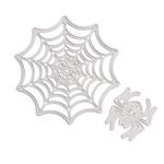 EXCEART Spider Web Cutting Dies 1Pcs Halloween Spider Web Pattern Embossing Cut Stencil Carbon Steel Cutting Template Mould