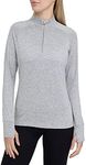 TCA Women's Winter Run Half-Zip Long Sleeve Running Reflective Training Workout Outdoor Athletic Top - Tornado, L