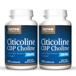 Jarrow Formulas Citicoline (CDP Choline) 250 mg - 120 Capsules, Pack of 2 - Supports Brain Health & Attention Performance - Up to 240 Total Servings