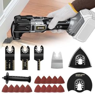 Cordless Oscillating Tool for Dewalt 20V Battery, 6 Variable Speed Brushless-Motor Tool, Oscillating Multi Tool Kit for Cutting Wood Drywall Nails Remove Grout & Sanding(Battery Not Included)