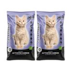 Emily Pets Natural Activated Carbon Clumping Cat Litter, Better Odor Control, Low-Dust, Best Natural Charcoal Litter Easy to Scoop, for Multiple Cats, (10Kg Total) (2 Packs of 5kg)