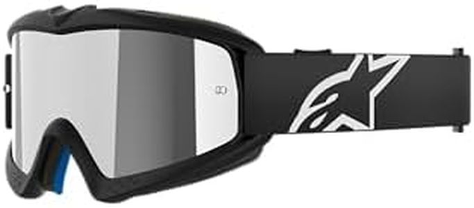 Alpinestars Vision Youth MX ATV MTB Off Road Goggle (Black - Mirror Silver Lens)
