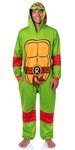 INTIMO Teenage Mutant Ninja Turtles Mens' Hooded Union Suit Costume Sleep Pajama for Adults (Raphael, Small/Medium)