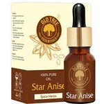 Old Tree Star Anise Essential Oil for Face, Skin & Hair Care | Therapeutic Grade 100% Pure & Natural Anise Oil for Aromatherapy, Relieves Stress, 15ml