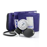 MDF Instruments, Calibra Aneroid Premium Professional Sphygmomanometer, Blood Pressure Monitor with Adult Cuff & Carrying Case, White Dial, Purple Cuff, MDF808M08