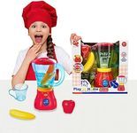 koolbitz Kids Simulation Juicer Blender Toy, Pretend Play Food Kitchen and House Hold Appliance, Realistic Action Light and Sound, Smoothie Maker, Gift for Childrens