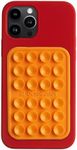 OCTOBUDDY MAX Silicone Suction Phone Case Adhesive Mount - Hands-Free, Strong Grip Holder for Selfies and Videos - Durable, Easy to Use - iPhone and Android Compatible - 2.6″ x 3.9″, Marigold