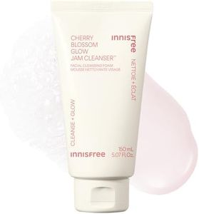 innisfree Cherry Blossom Glow Jam Cleanser, Sulfate-Free Korean Face Wash, Cleansing Foam for Radiant Glass Skin