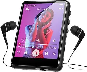 64GB MP3 Player with Bluetooth 5.3, 2.4 inch Full Touchscreen Portable Music Player HiFi Lossless Digital Audio Player with Speaker, FM Radio, E-Book, Support up to 128GB