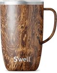 S'well Stainless Steel Mug w/Handle - 16 Fl Oz - Teakwood