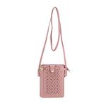 Donicy Desence Unisex Leather Mobile Pouch Sling Bag (Pink)