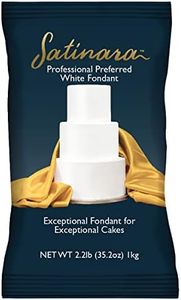 Satinara Fondant Icing, White, Professional Preferred For Exceptional Cakes, Ready to Roll, Smooth, Easy to Use for Cake Decoration And Covering, Cookies and Cupcakes - WHITE 2.2 LB