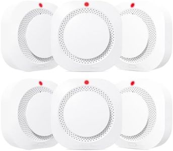 Smoke Detector, Battery Operated Smoke Alarm with Photoelectric Technology, Fire Alarms Smoke Detectors with LED Indicator and Test Button(6 Pack)
