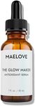 MAELOVE Vitamin C Serum, Glow Maker with Vitamins C, E, Ferulic & Hyaluronic Acid, Unscented, Award-Winning Brightening and Hydrating Facial Serum, 1.0 fl oz