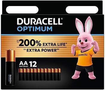 Duracell Optimum Pilas AA (Pack de 12) - Pilas Alcalinas 1,5 V - Hasta 200 % Extra duración o Extra potencia - Para las necesidades de los dispositivos modernos - 100 % reciclable - LR6 MX1500