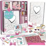 EDUMAN DIY Journal Kit for Girls Ages 8-12- Birthday Gifts for Girls, Diary Gifts Toys, Cute Arts & Crafts Kits, Kids Scrapbook Kits & Diary Supplies Stationary Set, Scrapbooking Kits (White)