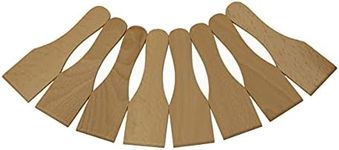 BICB Wooden Raclette Spatula for Non-stick Pans | Baking Utensils Set | Kitchen Tools & Gadgets - Great Bakeware for Cooking and Decorating (Set of 8)