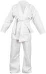 trending babz Student White Karate Suit Poly/cotton (Pre-shrunk) Student gi Boys Girls karate Uniforms kids kimono FREE White Belt