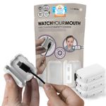 Geddy's Mom Watch Your Mouth (3 Pack) The Original Universal USB Charger Child Safety Cover, Made in the USA, Baby Proofing Toddler Safety (White)