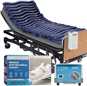 KEKOY Alternating Air Pressure Mattress Pad with Micro Air Vents for Bedsore Prevention, with Whisper Quiet Pump, Waterproof Pressure Relief Ulcer Cushion Pad for Bed Sores for Hospital Bed Home Use