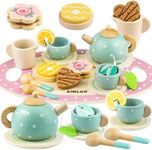 Wooden Tea Set for Little Girls Pla