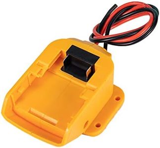 Battery Adapter for Dewalt 20V Battery 18V Dock Power Connector 14 AWG Robot Power Convertor for DIY Ride On Truck, RC Toys and Work Lights Replacement for DCB205 DCB205-2 DCB204
