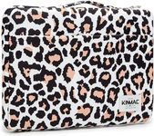 Kinmac 360° Protective Water Resistant Laptop Sleeve case Bag with Handle (Pink Leopard, 13.5 inch-14 inch)