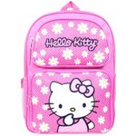 Hello Kitty Polka Dot Floral Large Backpack #C6CF92, Pink, Modern