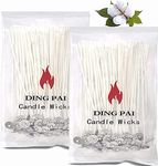 DINGPAI 100pcs Cotton Candle Wicks, 6 inches Low Smoke Pre-Waxed Candle Wicks for Candle Making, Candle DIY