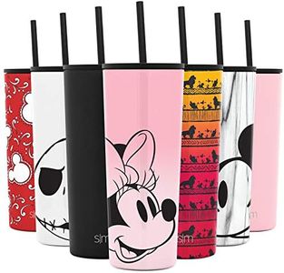 Simple Modern Disney Insulated Tumbler Cup with Flip Lid and Straw Lid | Gifts for Women Men Reusable Stainless Steel Water Bottle Travel Mug | Classic Collection | 24oz Minnie Mouse on Blush