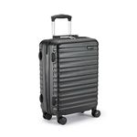 Amazon Basics Hard Shell Cabin Suitcase - ABS Hand Luggage Approved for Ryanair - Scratch Resistant and Lightweight Construction - 55 x 40 x 20cm - Black