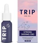 TRIP CBD Oil 3000mg (High Strength), Dream Drops, Vegan, 100% Natural, Flavoured CBD Oil Blended with MCT Coconut Oil - Feel Less Stress, Improve Sleep, Anxiety Relief - 30ML