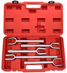 KAKO Pickle Fork Tool Set Pickle Fork Ball Joint Separator Set Ball Joint Separator Kit Ball Joint Tool Set for Separating Pitman Arms Tie Rods and Ball Joints on Cars and Light Trucks (5 Size)