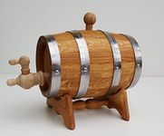 5 L Wooden Barrel Oak Wood Cask with wooden tap, for aging spirits