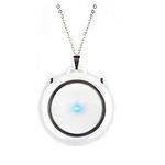 Qiumi Personal Wearable Air Purifier Necklace | Mini Portable Air Freshner Ionizer | Eliminating Germs, Dust, Viruses, Bacteria, Allergens, Mold, Odors (White)