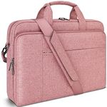 DOMISO 14 inch Laptop Bag Business Briefcase Water-resistant Notebook Messenger Shoulder Bag for 14" MacBook Pro/HP Stream 14 Chromebook 14/ IdeaPad ThinkPad/ASUS ZenBook/Dell Inspiron,Pink