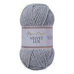 Utopia Crafts Velvet Lux Chenille Super Soft Chunky Yarn for Knitting and Crochet, 100g - 110m (Grey)