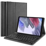 ProCase Galaxy Tab A7 Lite 8.7 Inch 2021 Keyboard Case (SM-T220 T225 T227), PU Leather Shell Cover with Magnetically Detachable Wireless Keyboard for 8.7" Galaxy Tab A7 Lite 2021 Release –Black