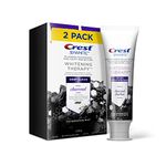 Crest 3D White Fluoride Toothpaste, Whitening Therapy Charcoal Deep Clean, Invigorating Mint, 110 mL (Pack of 2)