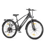 Touroll J1 Electric Bike, Pedal Assist City E Bike, 27.5" Electric Bicycle, 7 Speed, Dual Disc Brake, Rechargeable, 2024 Model