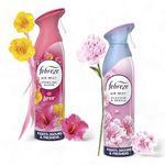 Febreze Air Mist Air Freshener Spray bundle - 1 x Febreze Lenor Sparkling Bloom, 1 x Febreze Blossom & Breeze - 2 x 185ml - Febreze Air Freshener for Home, Room, Office