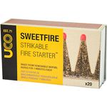 UCO Sweetfire Biofuel Fire Starters for Camping, Backpacking, and Emergency Preparedness, Strikeable, 20 Pieces