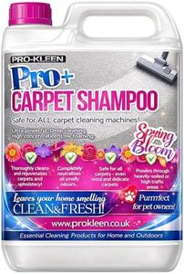 Pro-Kleen Pro+ Carpet Shampoo and Upholstery Cleaning Solution – 4 in 1 Concentrate – Pet Carpet Cleaner with Odour Removal Suitable for all Machines 5L (Spring Bloom)