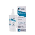 CandorVision HYLO® Preservative-Free Lubricating Eye Drops (300 Drops, 10ml), Immediate Long-lasting Dry Eye Relief, High Quality Sodium Hyaluronate, 6-Month Sterility, Contact Lens Compatible
